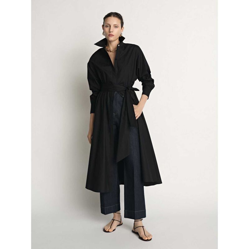 Veronika Maine Cotton Tie Belt Shirtdress image number 7